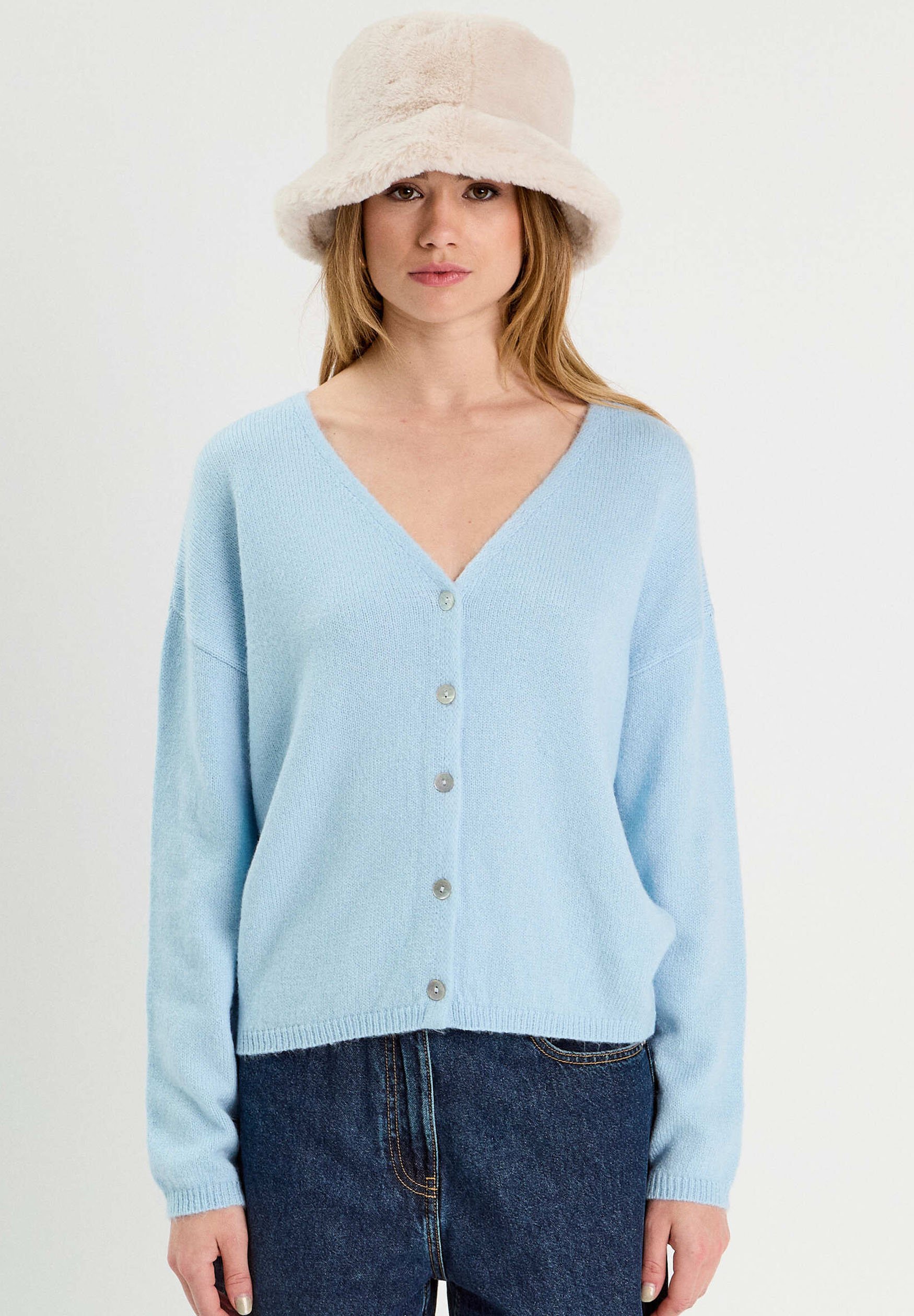 Cache Cache Cardigan - bleu ciel/neon blue - Zalando