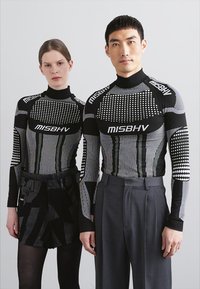 MISBHV SPORT EUROPA LONGSLEEVE UNISEX - Long sleeved top - black/white