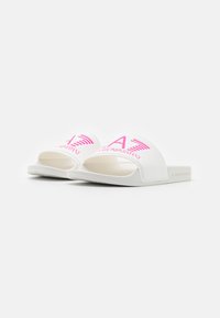 EA7 Emporio Armani UNISEX - Badesandaler - white/pink fluo