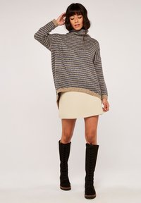 Apricot HIGH NECK STRIPE - Maglione - grey