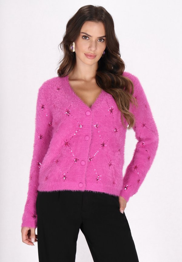 Strickjacke - fuchsia