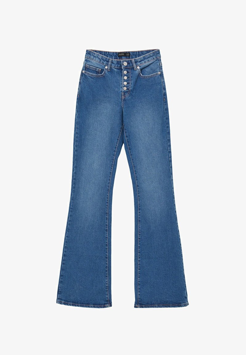 PELUCHE DONNA PLATINO TESCHIO STRASS STIVALI DENIM TAGLIO JEANS - Foto 3