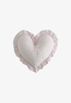 Next, RUFFLE GINGHAM HEART CUSHION UNISEX - Poduszka dekoracyjna