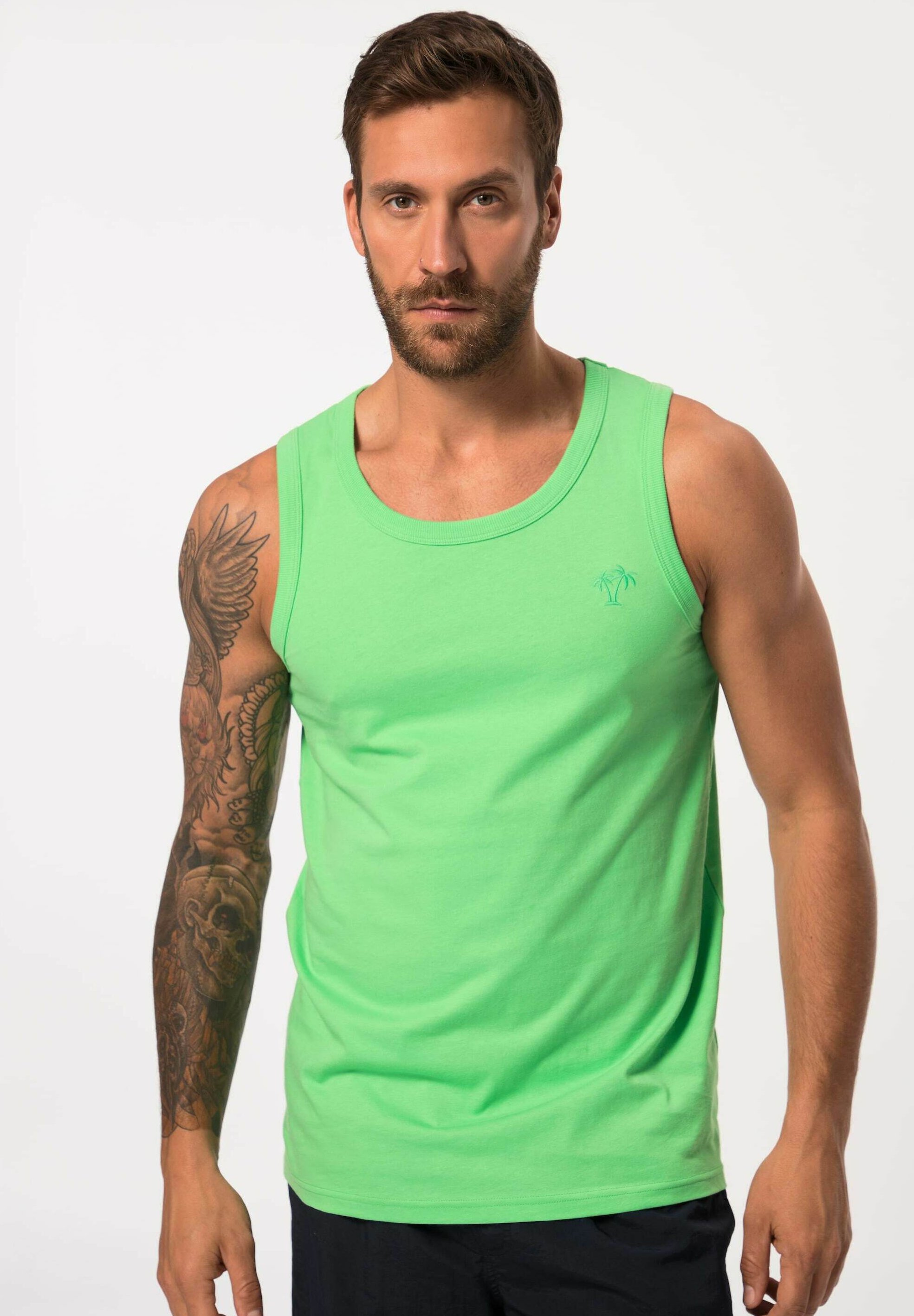 JP 1880 Herren Tanktop Mit überschnittenen Schultern – Aus Hochwertigem Jersey, Spezialschnitt Bis 8 XL