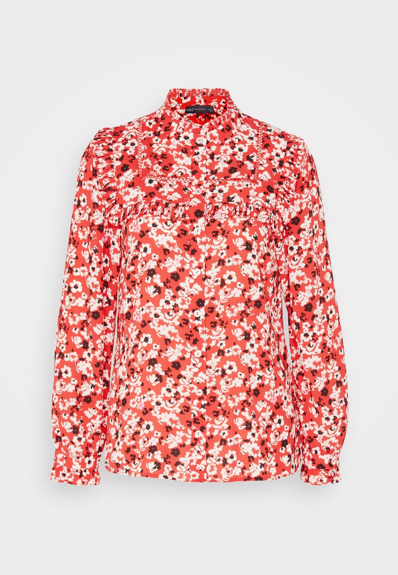 Marks & Spencer Overhemdblouse rood Marks & Spencer Overhemdblouse rood