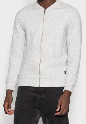 Sweat zippé - mottled light grey