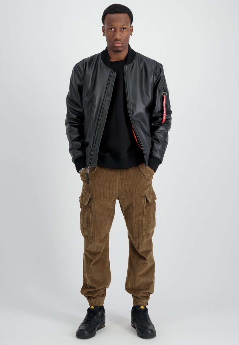 alpha industries Leren jas zwart