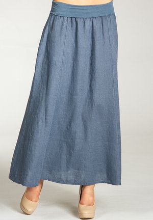 A-line skirt - jeans blau