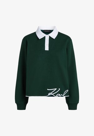 KARL LAGERFELD, SIGNATURE HEM POLO SWEATSHIRT - Langarmshirt - botanical garden