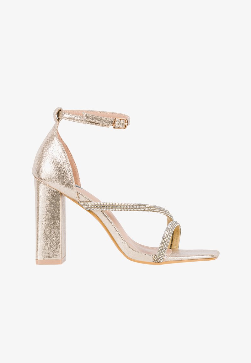 WJS Sandály na vysokém podpatku - złote