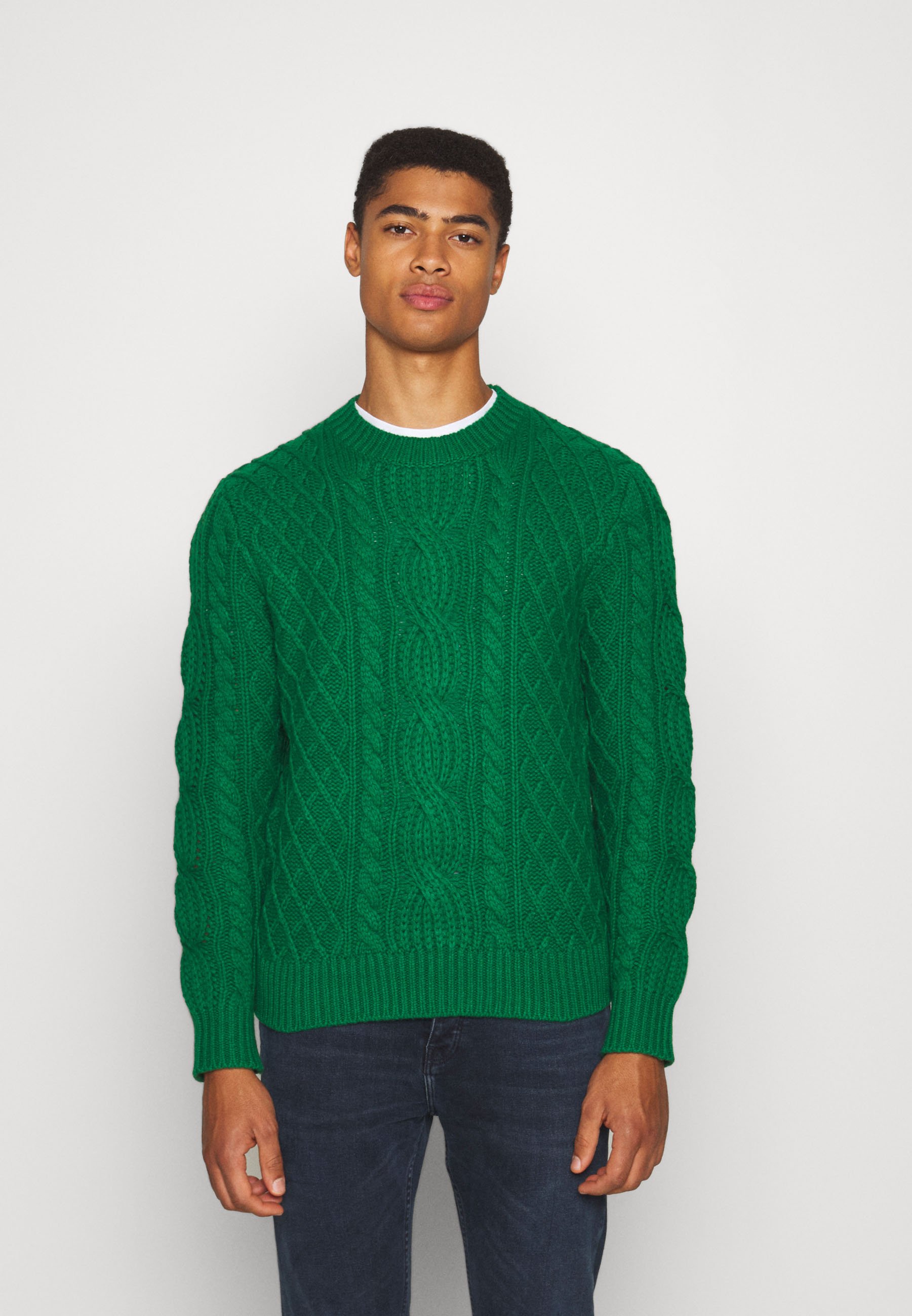 forest green mens sweater