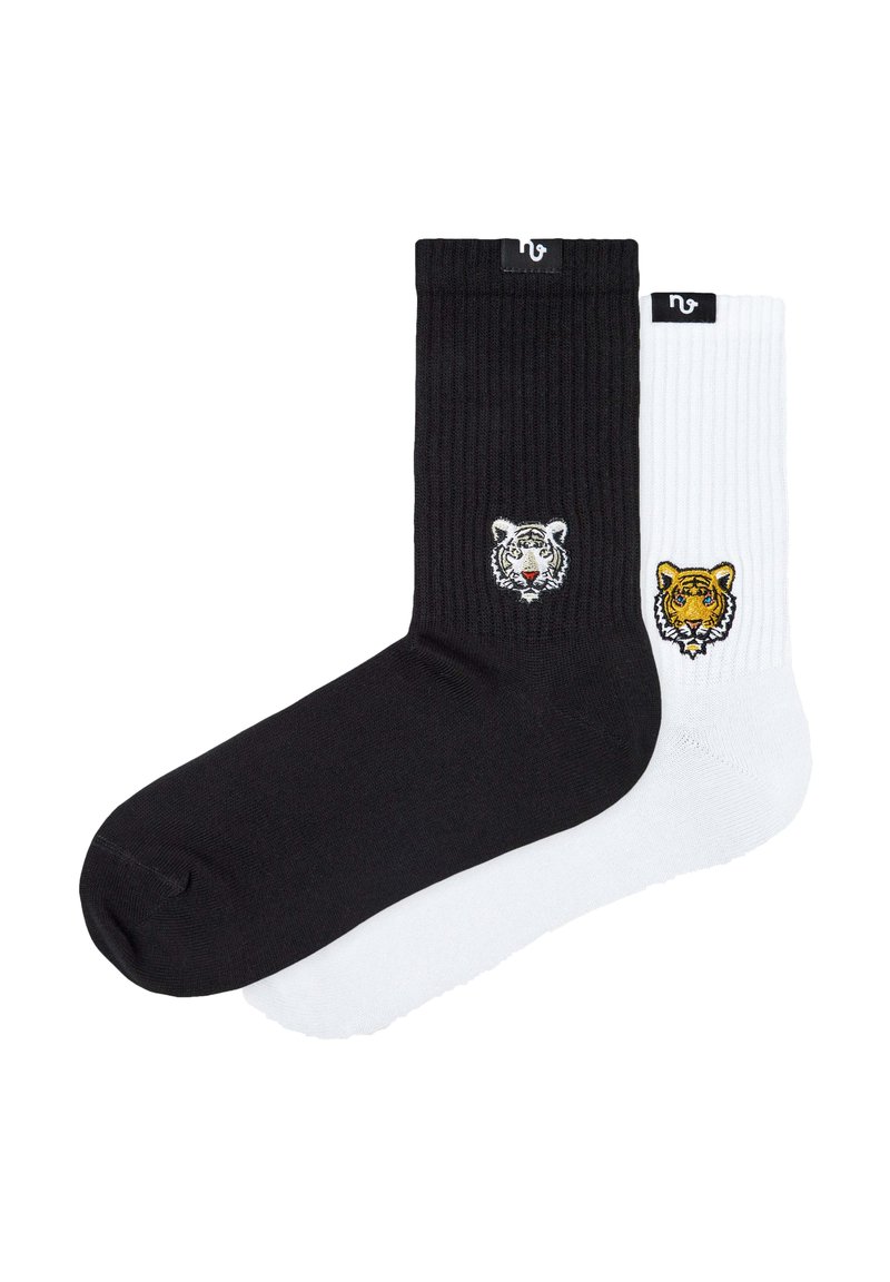 Herren Unterhosen | Natural Vibes 2 PACK Socken black white/schwarz - KW01208 Herren Unterhosen | Natural Vibes 2 PACK Socken black white/schwarz - KW01208