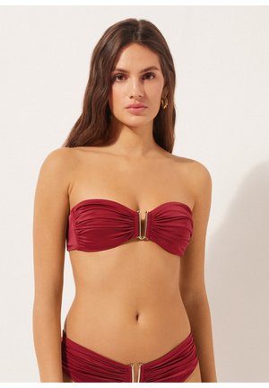 Calzedonia SHINY SATIN - Horní díl bikin - red