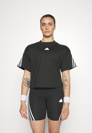 FUTUER ICONS 3-STRIPES - Marškinėliai su spaudiniu - black