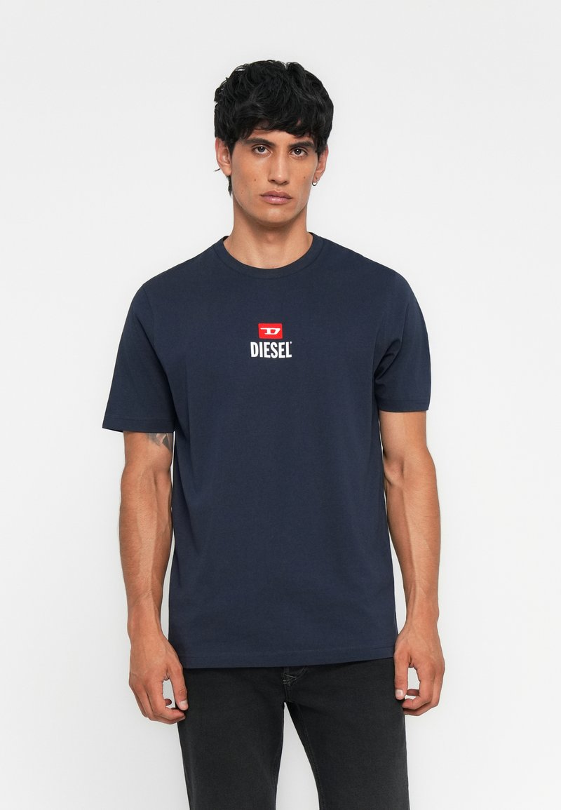 Diesel T-shirt print blauw