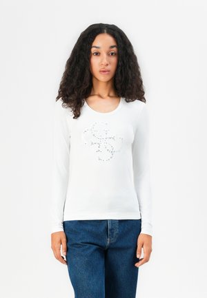 Top s dlhým rukávom - white