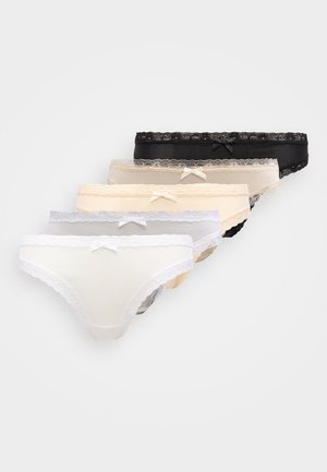DORINA ESSENTIAL MICRO THONG 5 PACK - G-strenge - black/beige/white