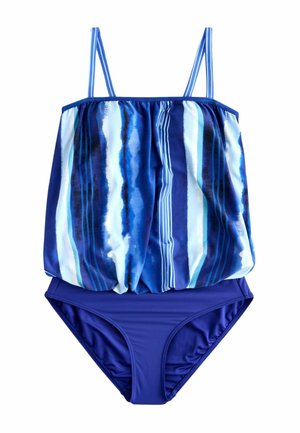 TALL FIT - PRINT BLOUSON SHAPING - Swimsuit - blue tiedye stripe