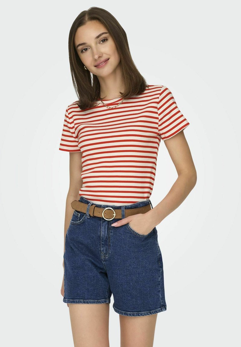 JDY MODISCHES GESTREIFTES JDY - T-shirt print - cloud dancer