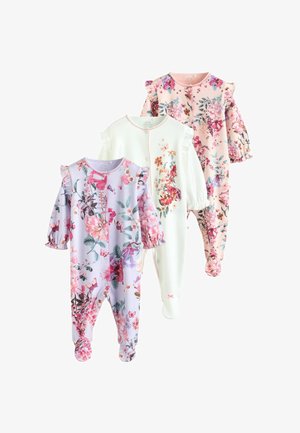 Next, REGULAR FIT - BABY SLEEPSUITS 3 PACK . - Overal na spanie - ecru floral