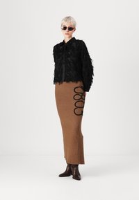 Selected Femme SLFMYLINE FLUFFY CROPPED SHIRT - Košilová halenka  - black