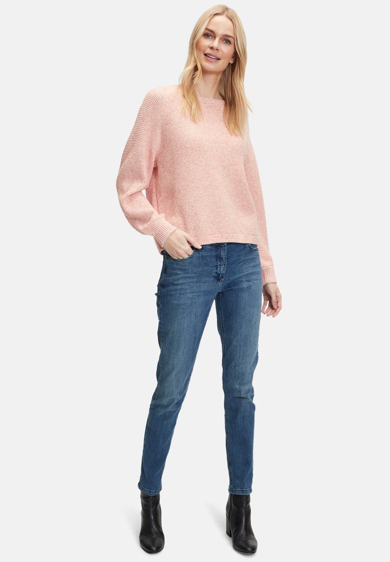 Damen Strickjacken | Betty & Co Strickpullover middle orange melange/orange - UM50529 Damen Strickjacken | Betty & Co Strickpullover middle orange melange/orange - UM50529