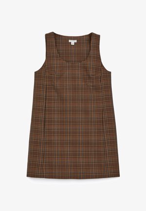 ARKET, CHECK MINI - Robe de jour - dark beige