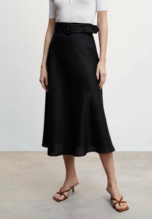 Mango, Jupe trapèze - black