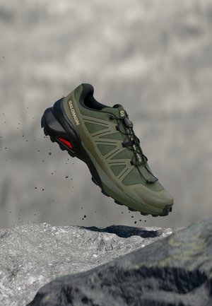 SPEEDCROSS PEAK - Trail running shoes - olive night/deep lichen green/black