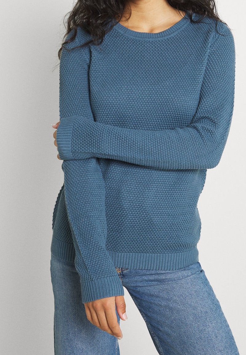 VILA Stickad tröja - blue