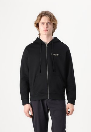 Felpa con zip - black