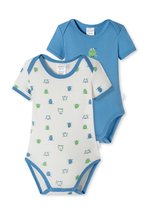 Schiesser Hokuspokus Body Bimba A Righe Blu E Rosa: Tutina Bimba Manica Lunga In Morbido Cotone A Costine, Con Pratici Bottom Sulle Spalle E Gambe (Gattino Su Luna) - 4