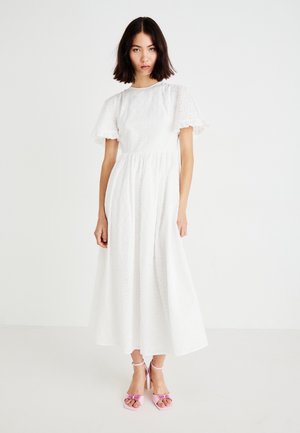 BRODERIE ANGLAISE MAXI DRESS - Robe longue - white