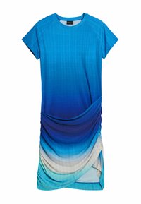 WITH DRAPED - Pouzdrové šaty - blue