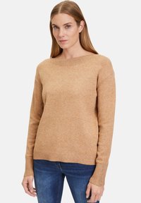 Betty Barclay LANGARM - Strickpullover - camel melange
