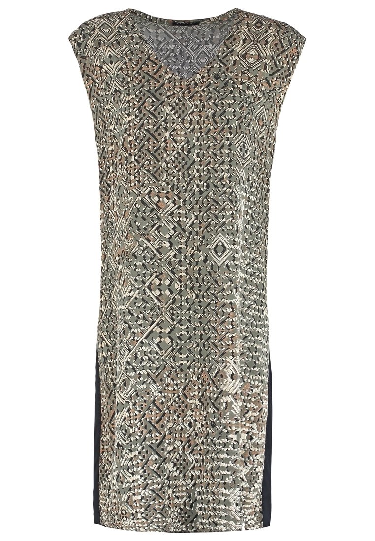 Sisley Robe Imprimée à Manches Bouffantes | Noir | FR
