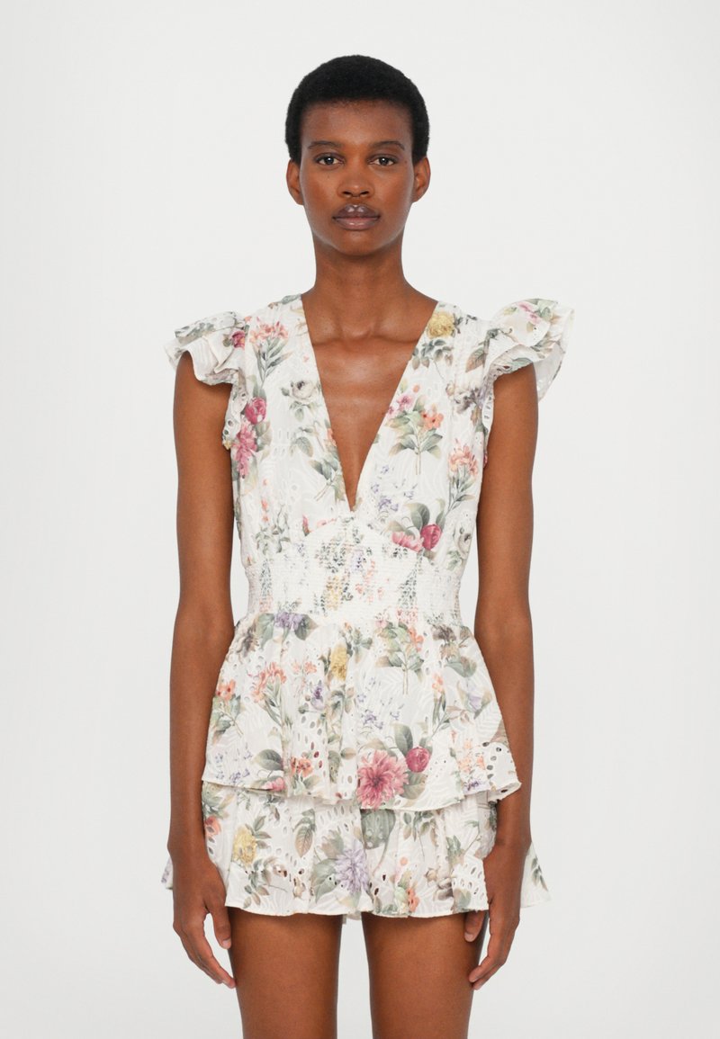 Alice + Olivia KESSIE RUFFLE ROMPER - Pajac - sweet nothings