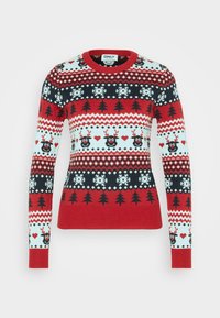 ONLY Tall ONLXMAS REINDEER O NECK BOX - Maglione - chili pepper/night sky