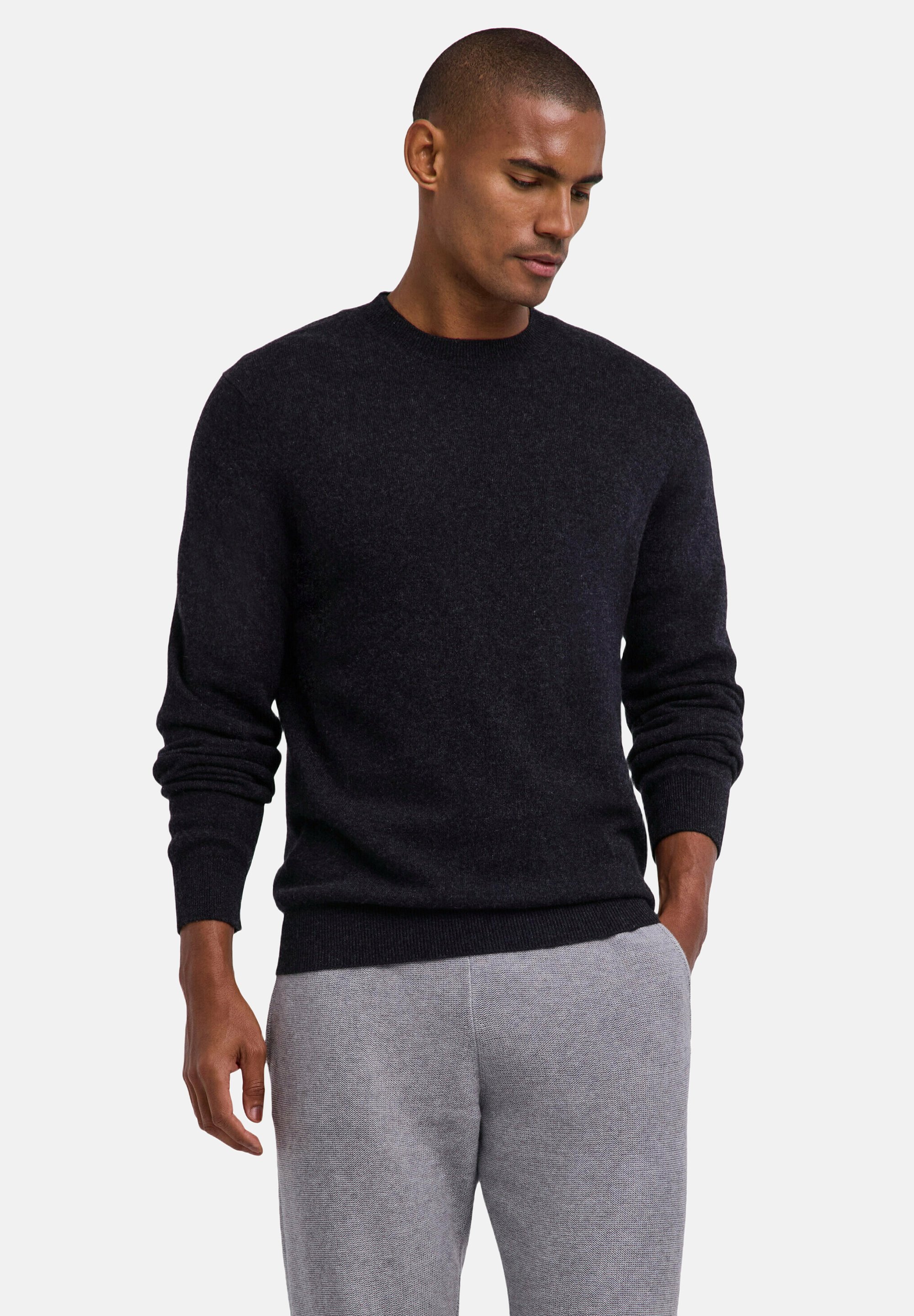 FALKE PULLOVER - Jumper - anthra mel/mottled anthracite - Zalando