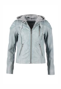 Mustang MIT KAPUZENE - Leren jas - grau