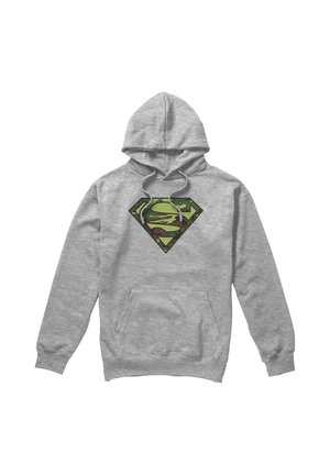 Cotton Soul, SUPERMAN CAMO LOGO - Hoodie - mottled light grey