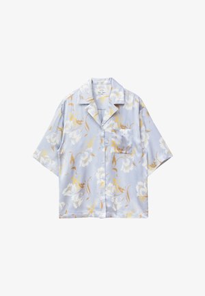 & OTHER STORIES, & OTHER STORIES OVERSIZED RESORT SHIRT - Chemisier - light blue floral