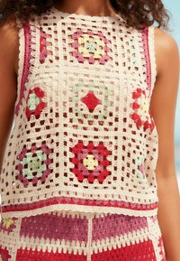 Next SLEEVELESS SQAURE CROCHET TOP REGULAR FIT - Top - multi