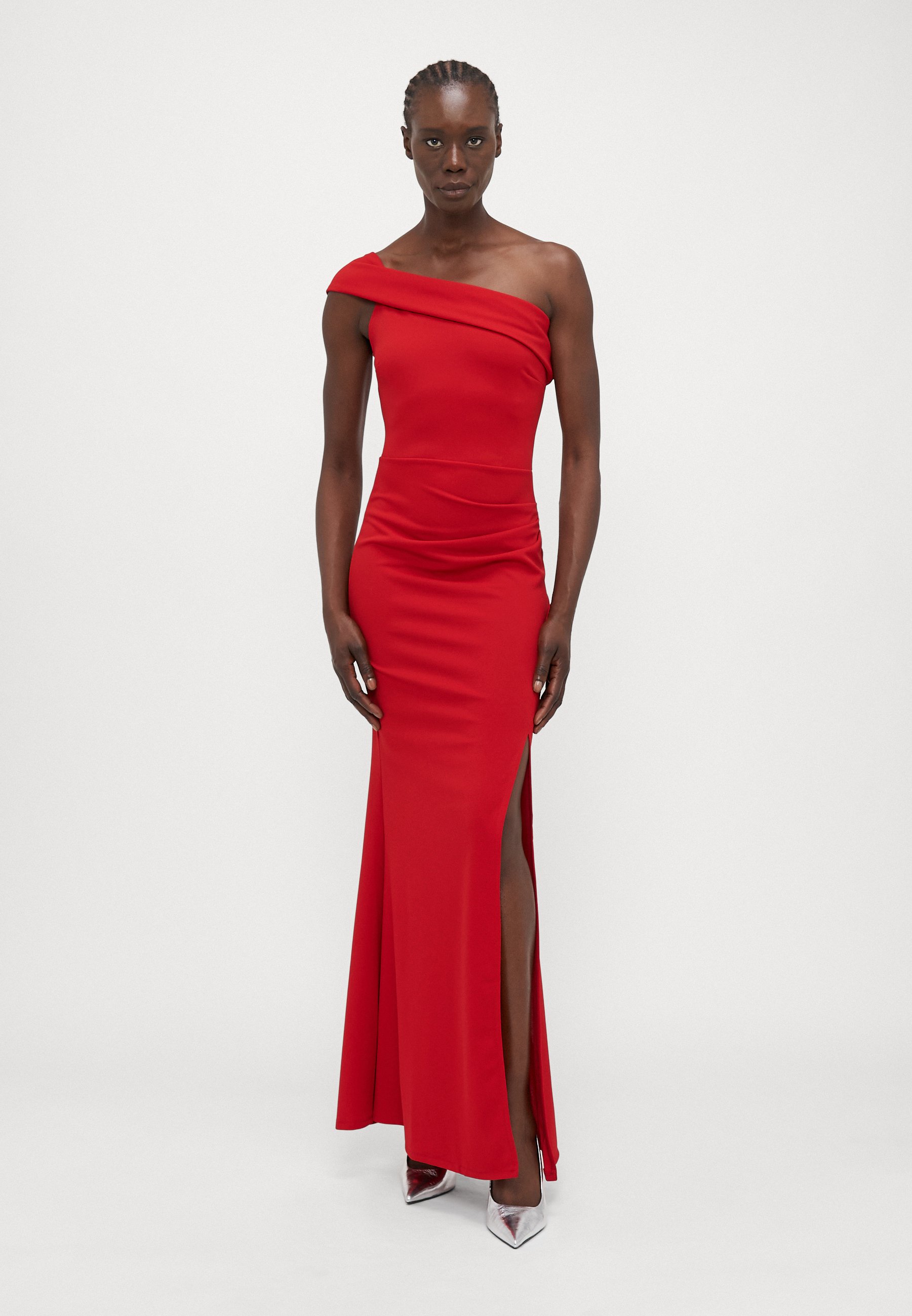 WAL G TALL INDIE OFF THE SHOULDER MAXI - Jersey dress - cherry red/red - Zalando.co.uk