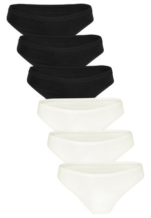 6 PACK STRING  - Thong - schwarz creme