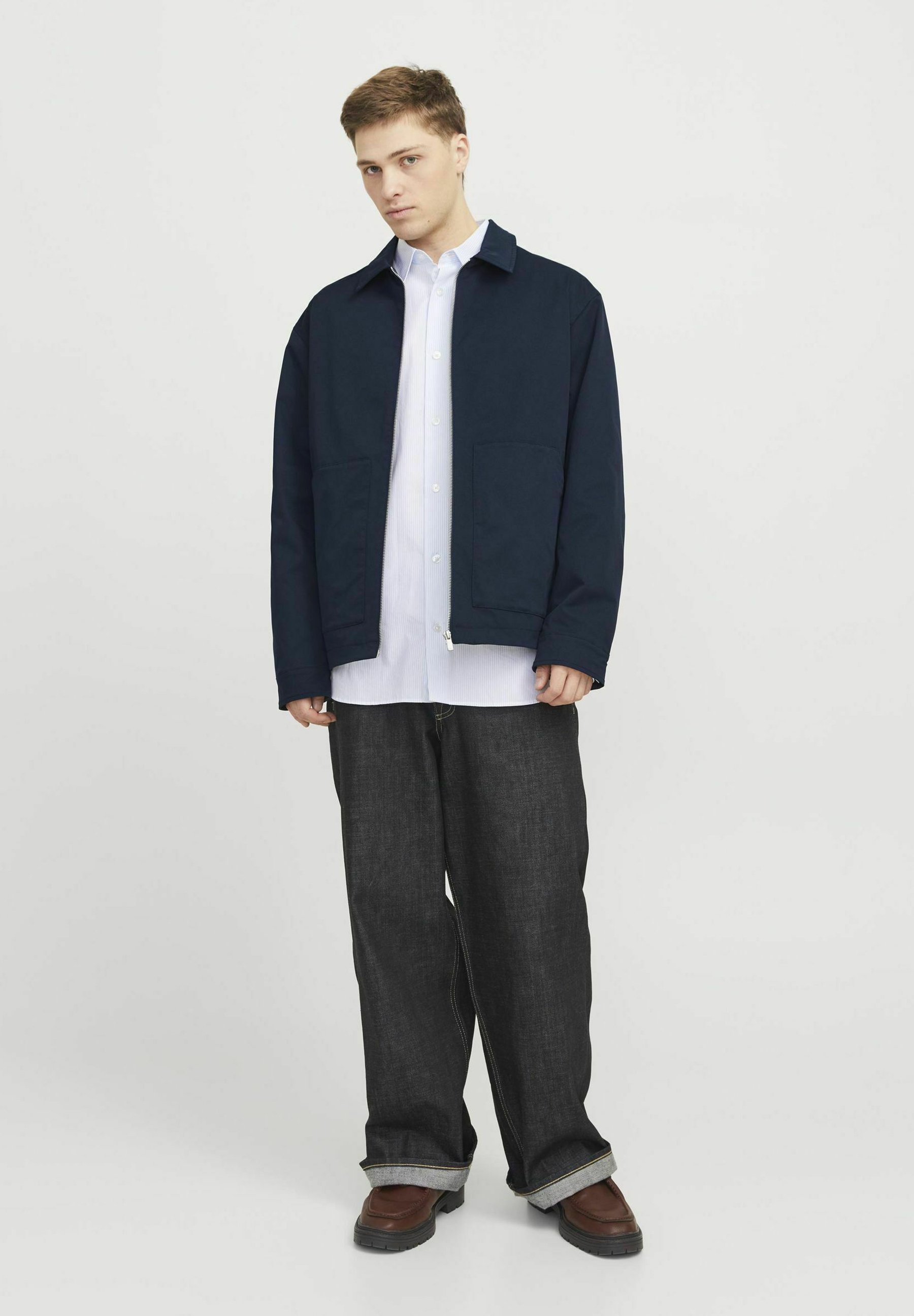 Jack & Jones JJWINSON WORKER - Summer jacket - navy blazer/dark