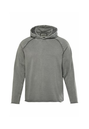 Hoodie in lichtgrijs, met raglanmouwen, een zachte textuur en een rechte zoom met logodetail op de hals.