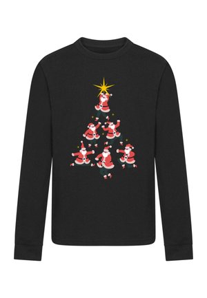 CHRISTMAS - SANTA TREE - Longsleeve - black