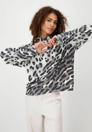 MIT LEO - Long sleeved top - frozen green gemustert
