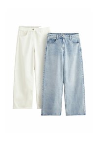 THE SET - 2 PACK - Blugi drepți - blue white Imagine miniatură 1